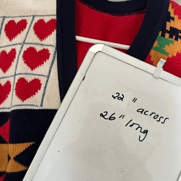 Vintage Sweater Vest Womens LARGE Button Front V-Neck Grandma 90s Retro Teacher - Picture 8 of 8